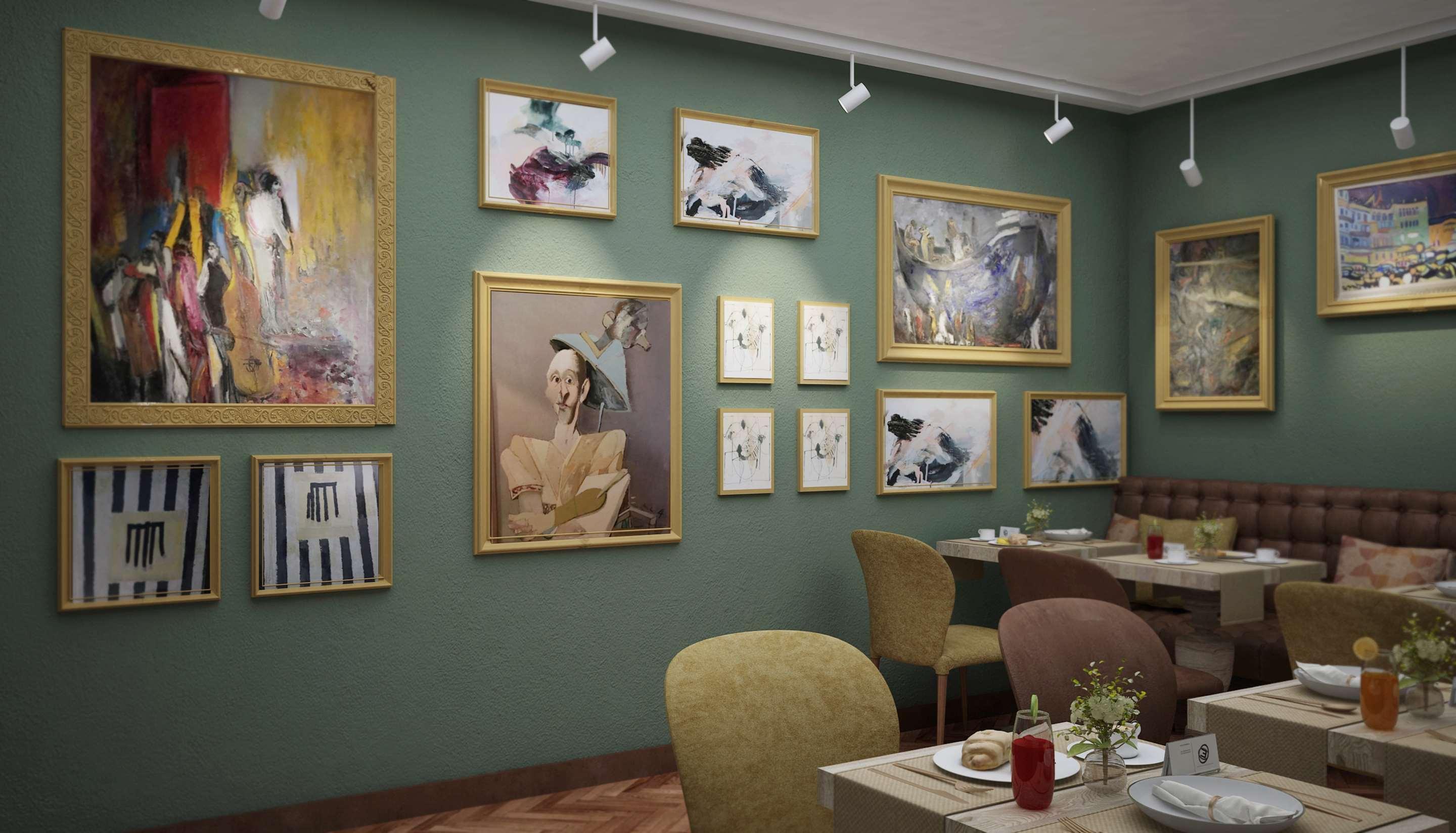 Gallery 37 Powered By Aston Plovdiv Bagian luar foto 3D rendering of a restaurant interior